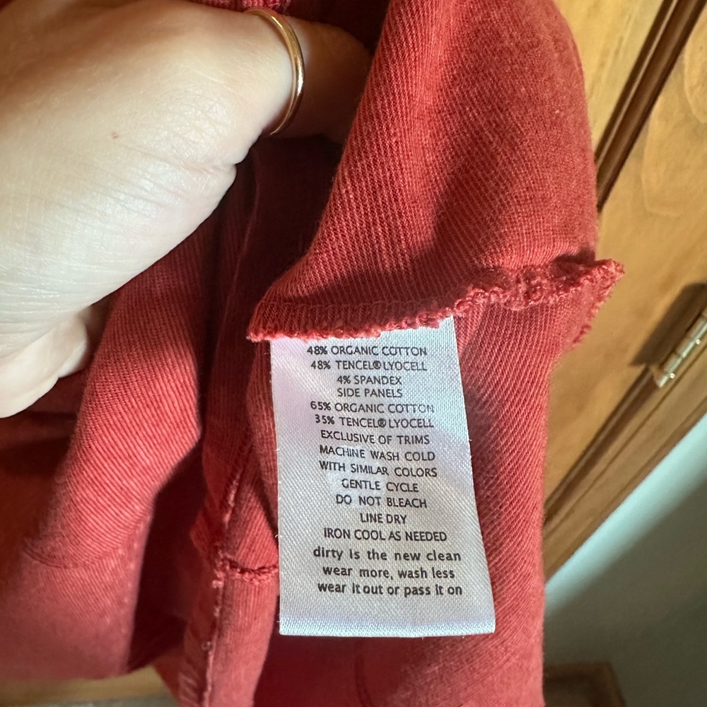 Toad&Co Easy Scoop Mini organic cotton Dress in Brick Red Size Small - Picture 6 of 7